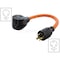 Ac Works Plug Adapter, STW, 6-50R, L6-20P, 6-50P, L6-20P, 1.5 ft., Orange WDL620650-018 - alternate 3